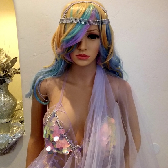 Sample Gown - RITIKA Lavender Lehenga Saree Wedding Ballgown Set - Picture 12 of 16